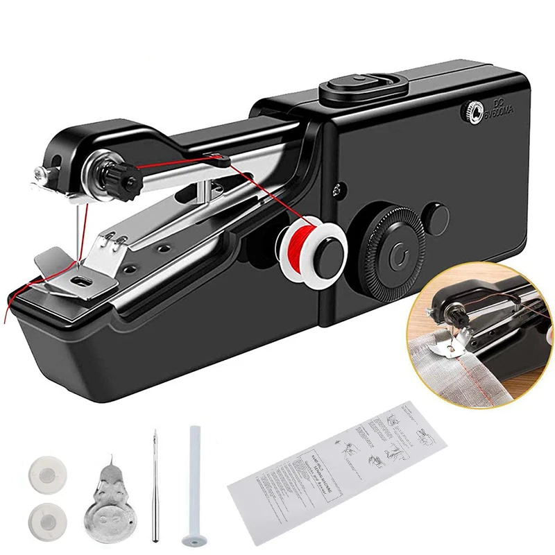 Portable Handheld Sewing Machine Mini Stitch Sew Needlework